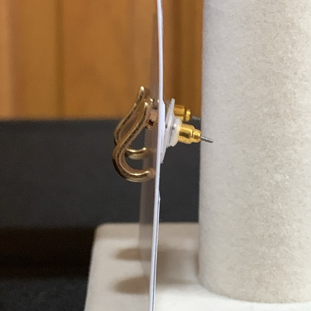 NWT Sonoma gold tone huggie earrings - Picture 3 of 3